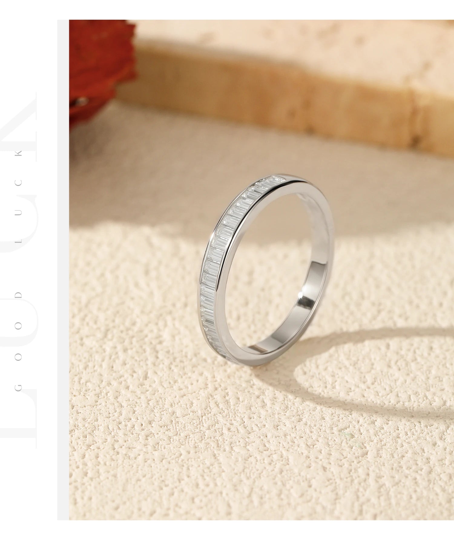 Moissanit Rechteckring Silber