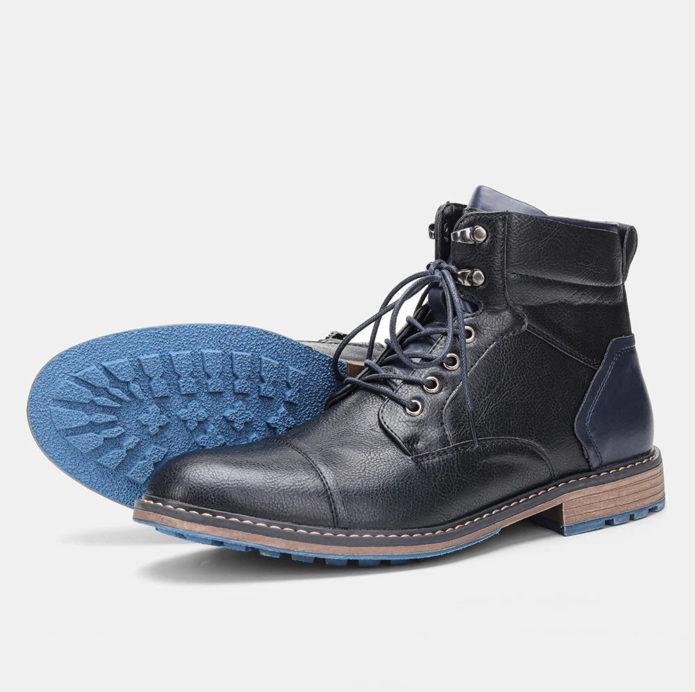 Herren Leder Stiefeletten Klassische Markenstiefel