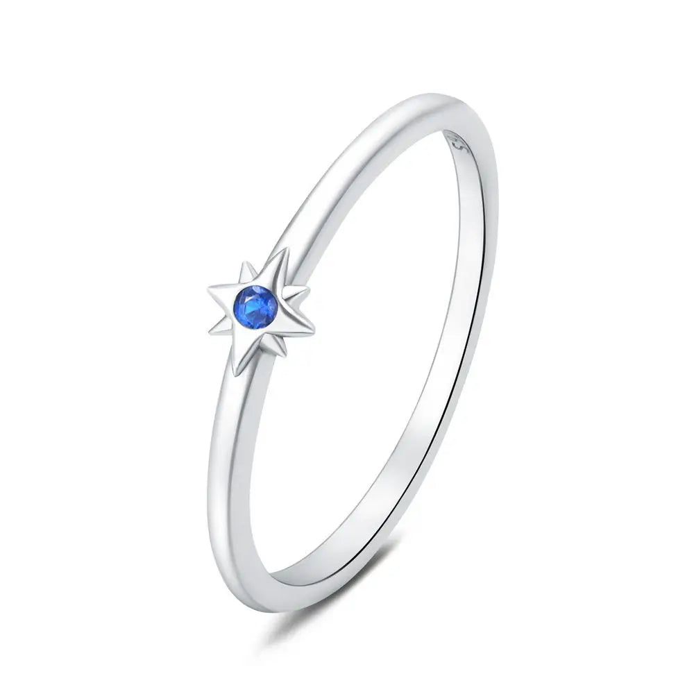 Zirkon Sternring Silber