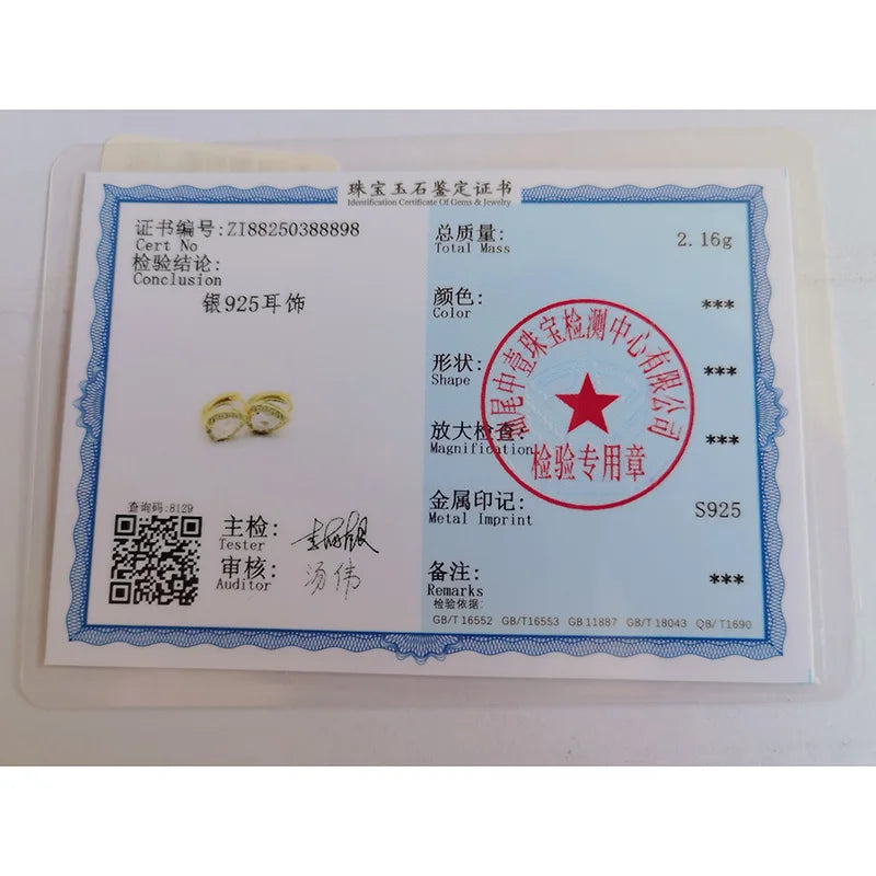 INZATT Echt 925 Sterling Silber Zirkon Wasser Tropfen Creolen für Mode Frauen Geometrische Edlen Schmuck Minimalistischen Zubehör