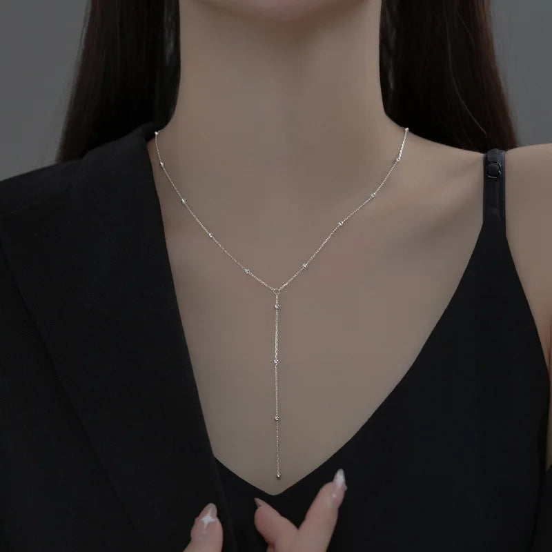 La Monada Damen-Halskette, 925er Silber, Ketten, Frau am Hals, minimalistischer Kettenanhänger, edler Schmuck für Frauen, Halskette, Silber, Mädchen