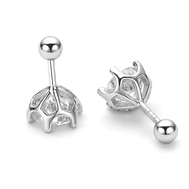 BIJOUX STORY 0,5-2 ct Moissanit Schraube Ohrstecker D Farbe 925 Sterling Silber Diamant Ohrringe Für Frauen Hochzeit Edlen Schmuck