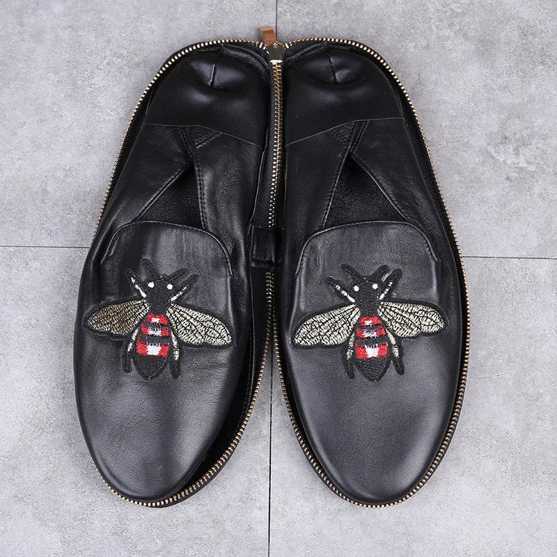 Faltbare Leder Schuhe