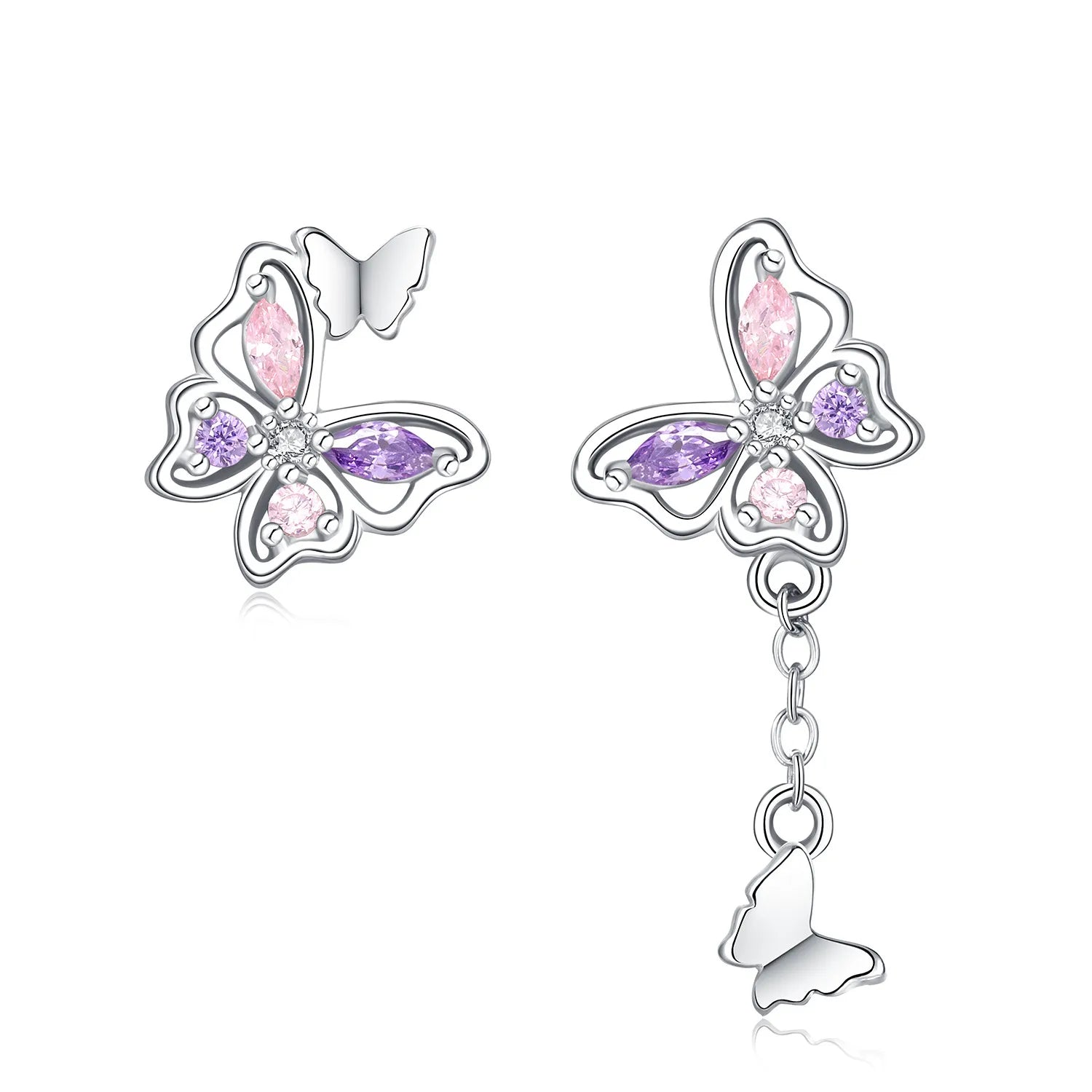 Orstarry Schmetterlings-Ohrringe aus 925er-Sterlingsilber, dunkle Serie, Ohrstecker für Damen, S925-Schmuck, Party, Jahrestag, trendiges Geschenk