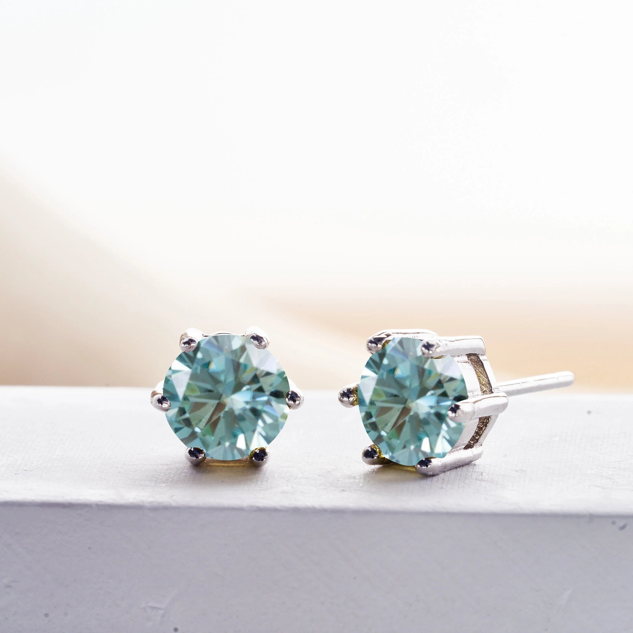 1–2 Karat D-Farbe Moissanit-Ohrringe für Damen, 925er Sterlingsilber, Ohrstecker, funkelnder Labordiamant, Hochzeit, edler Schmuck