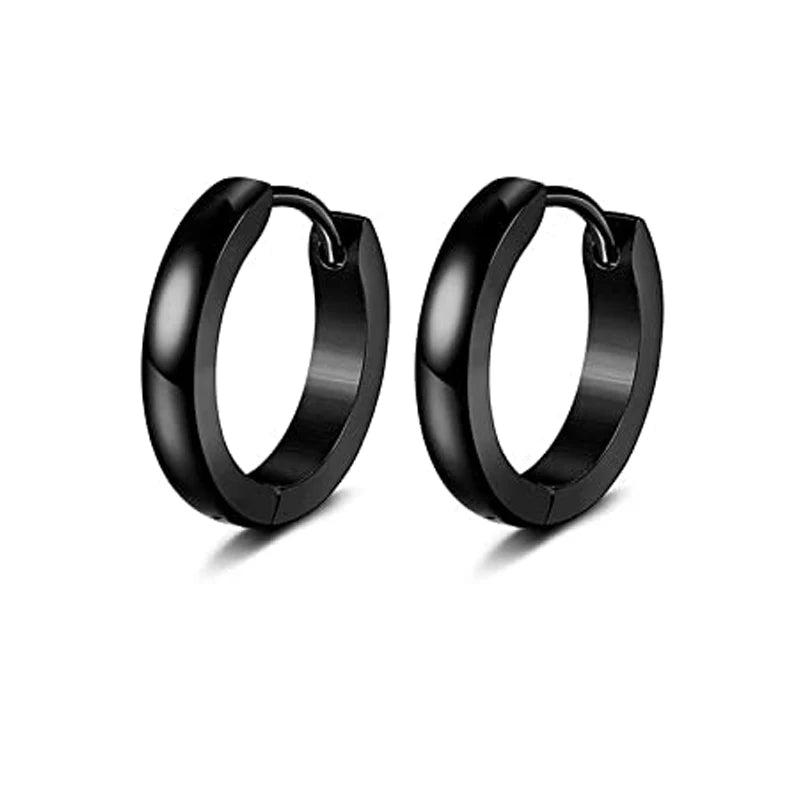 Edelstahl Huggie Hoop Ohrringe für Männer Frauen