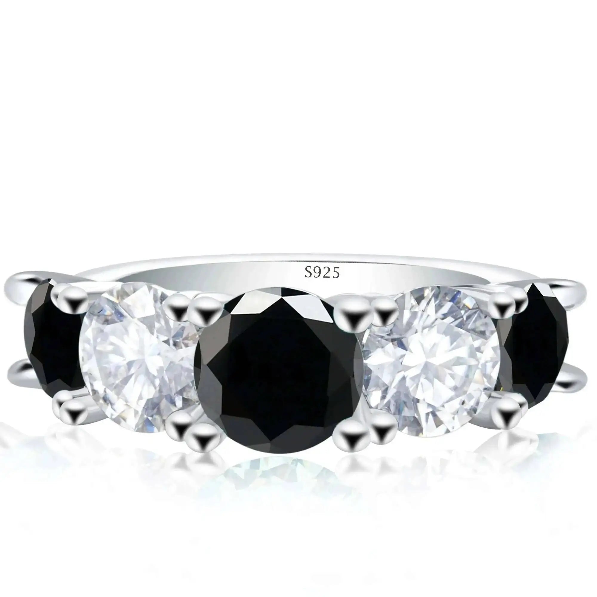 Luxus Moissanit-Ring Damen – 925er Silber