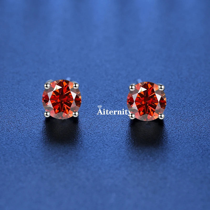 18K vergoldete Ohrringe S925 Sterling Silber D Farbe VVS1 Zirkon Ohrstecker für Frauen wie glänzend wie Diamant-Hochzeitsschmuck