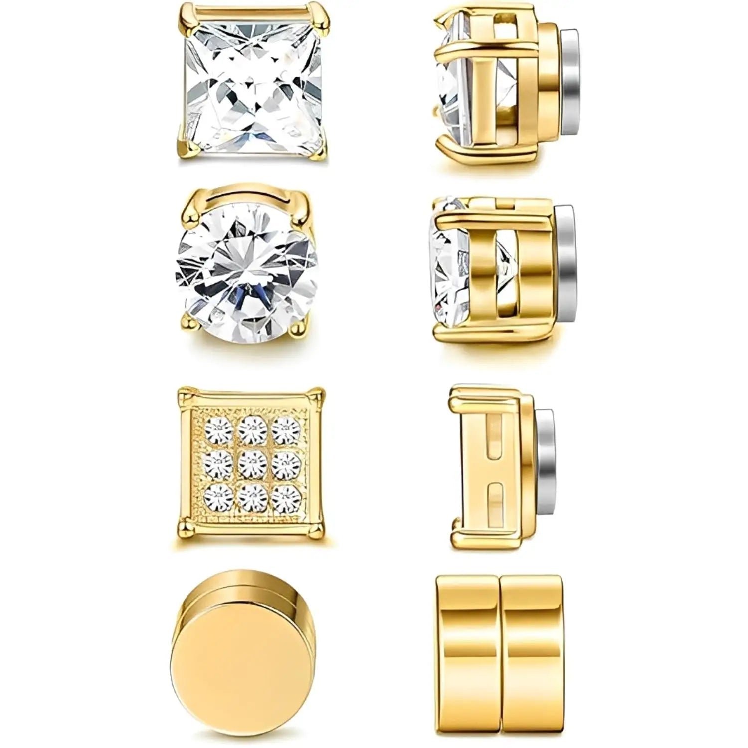 Magnetische CZ Ohrstecker Frauen Männer