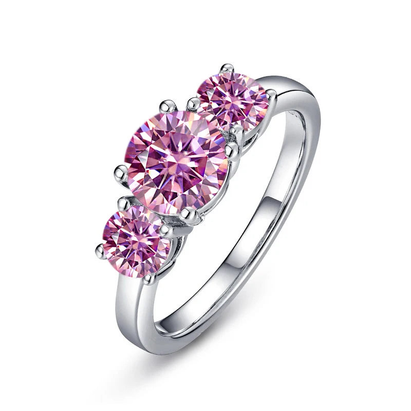 Moissanit Verlobungsring Silber