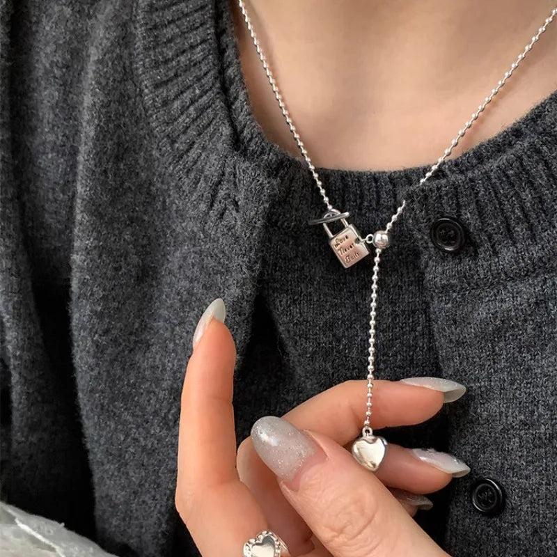 Halskette aus 925er-Sterlingsilber, schwarze Perlen, quadratisch, unregelmäßig, Punk, geometrisch, für Frauen und Mädchen, Schmuck, Geschenk, Dropshipping, Großhandel