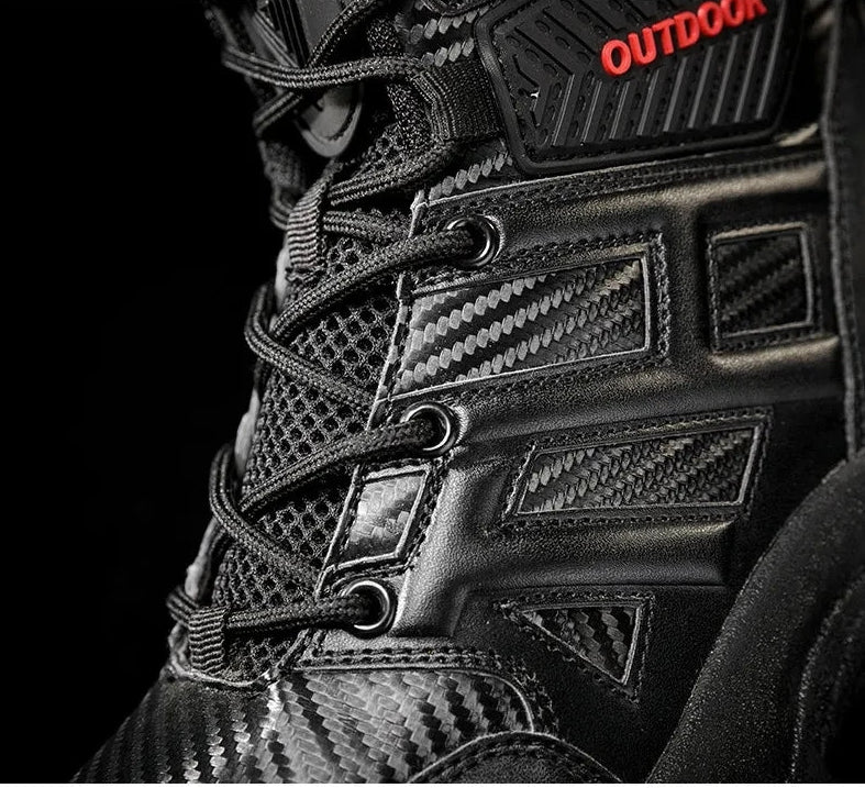 Hochwertige Leder-Combat-Stiefel für Männer