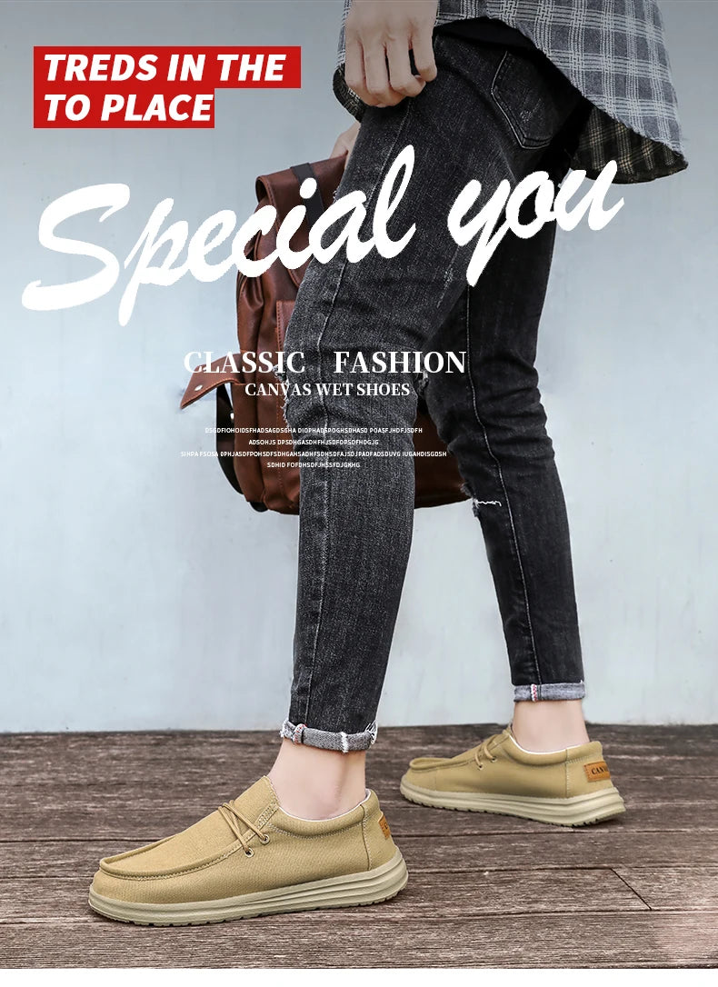 2025 neue männer Turnschuhe Sommer Atmungsaktive Männer Laufschuhe Stoff Licht Keine-Rutsch Komfortable Outdoor Walking Schuhe Loafer