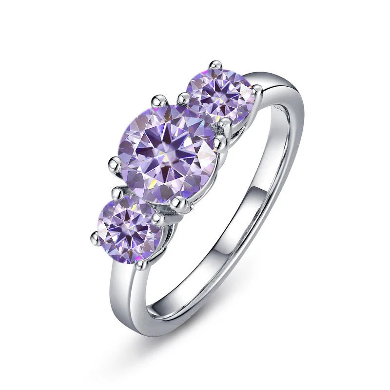 Moissanit Verlobungsring Silber