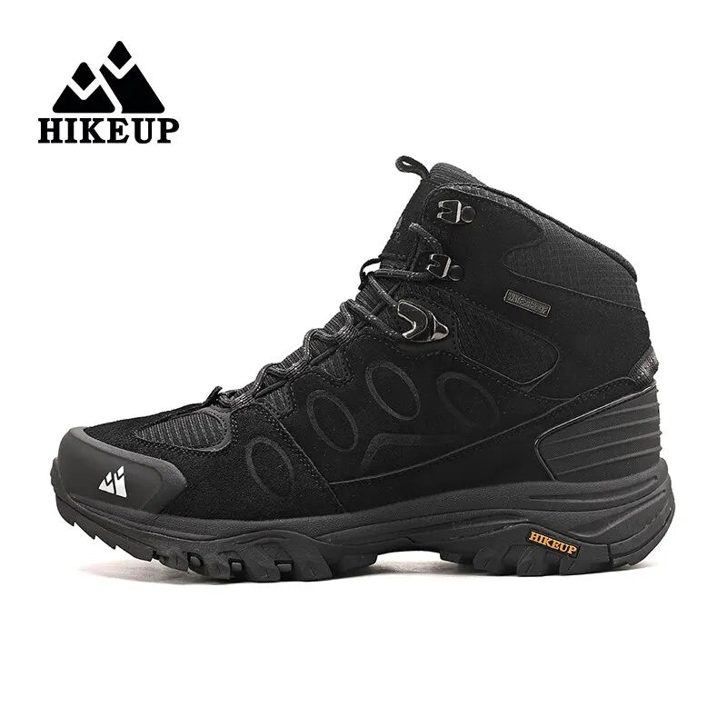 HIKEUP High-Top Männer Wanderschuhe Winter Outdoor Schuhe Schnüren Rutschfeste Sport Casual Trekking Stiefel Mann Wildleder warme Schuhe