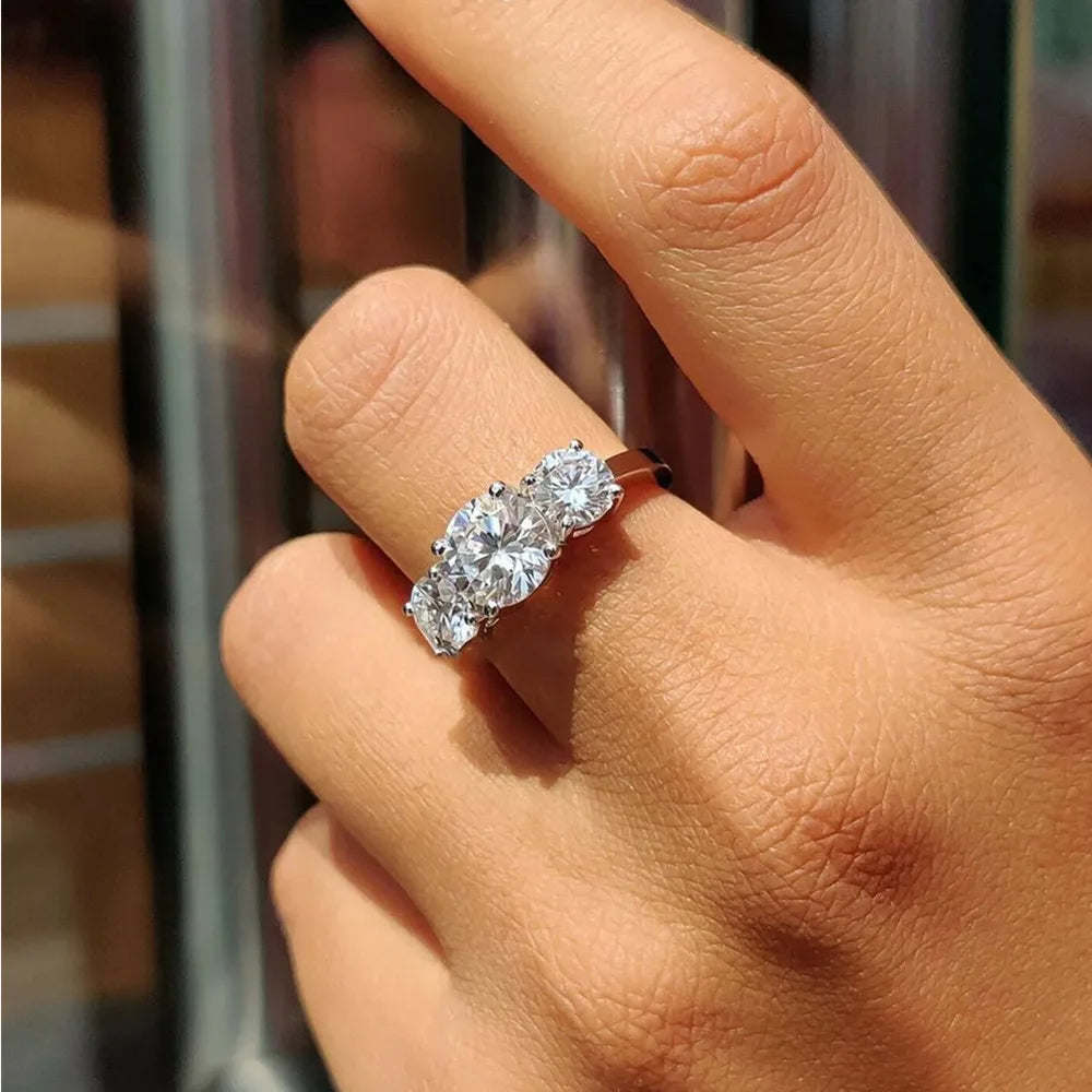 Moissanit Verlobungsring Silber