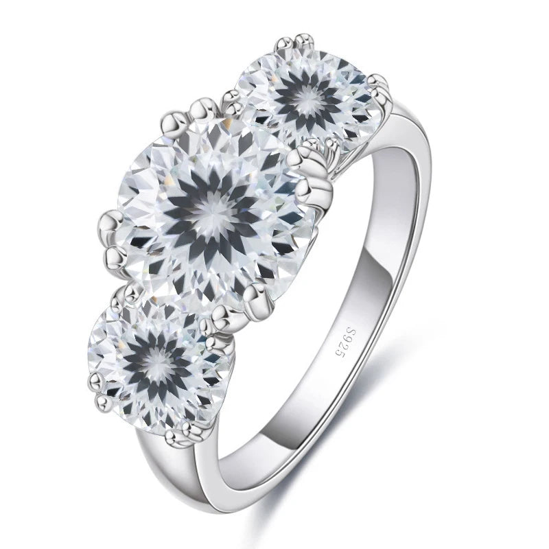 Moissanit Diamantring Silber