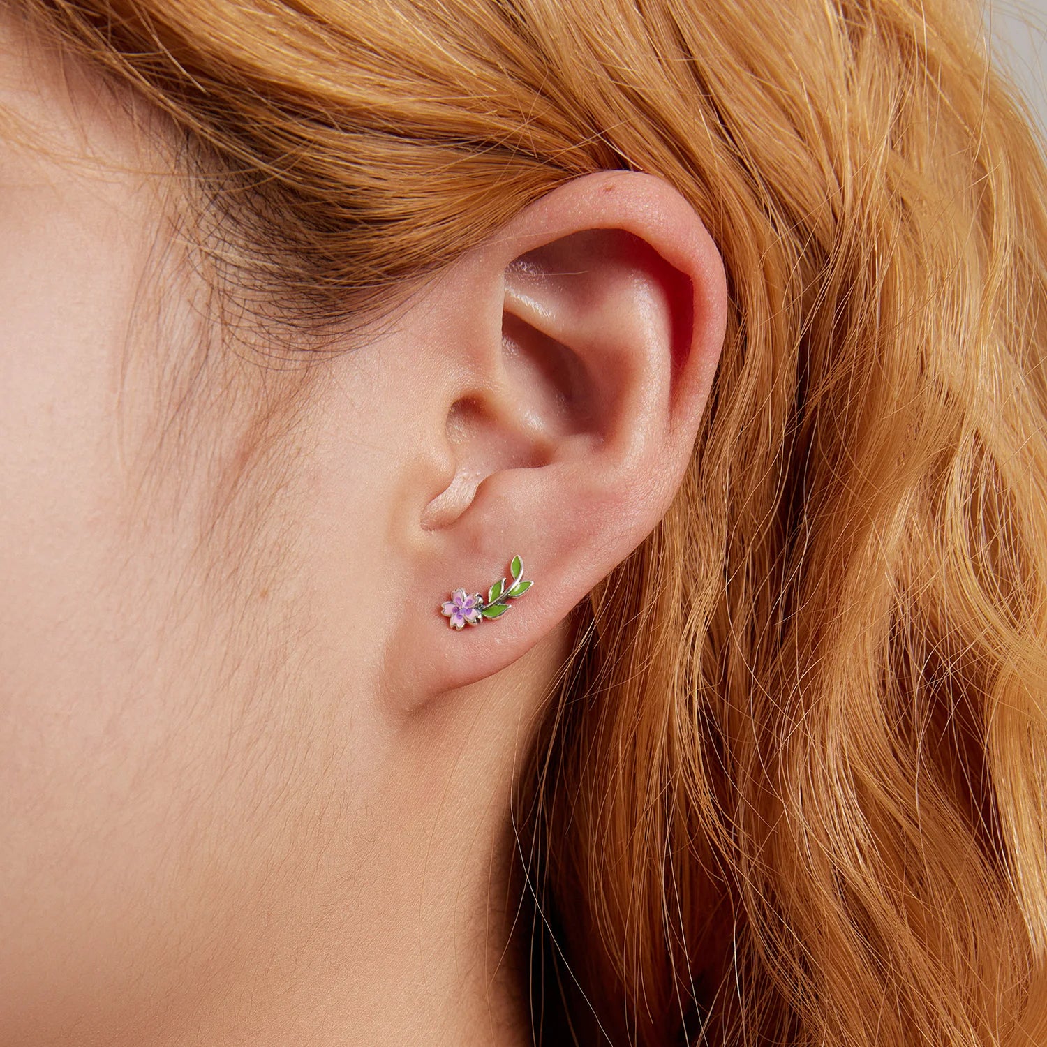 Bamoer Luxus-Ohrringe für Mädchen aus 925er-Sterlingsilber, Regenbogen-Schmetterling, niedlich, schick, lustig, Ohrstecker, Original für Damen, Party, edler Schmuck