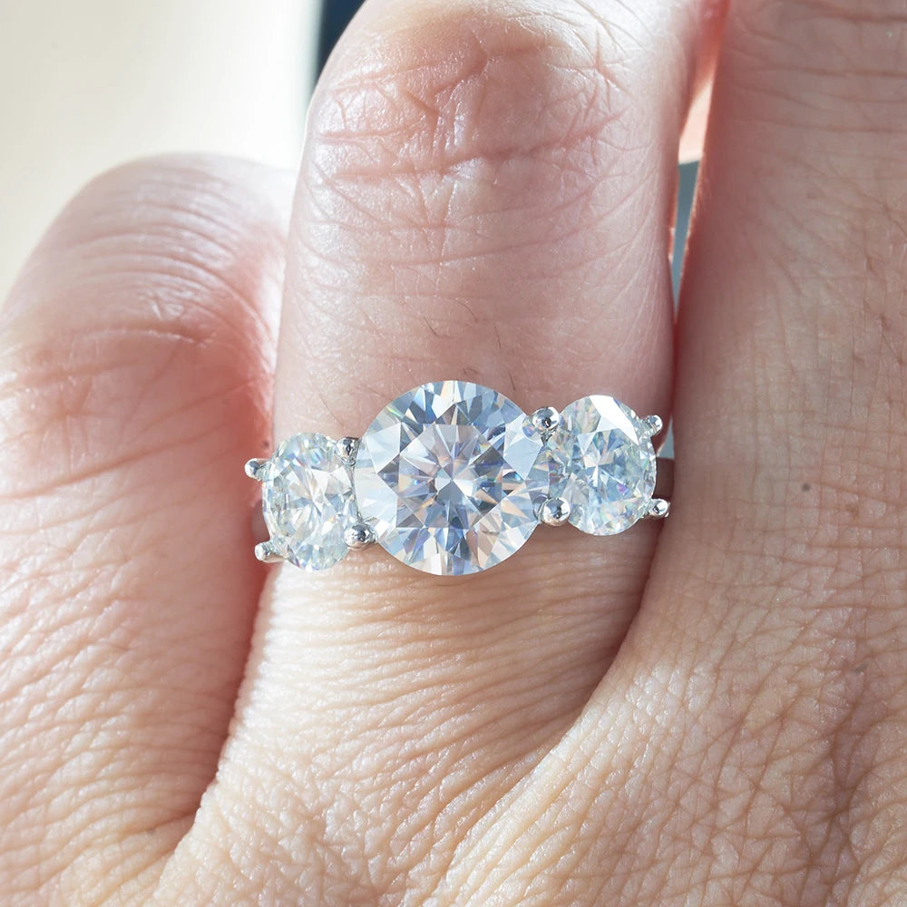 Moissanit Verlobungsring Silber