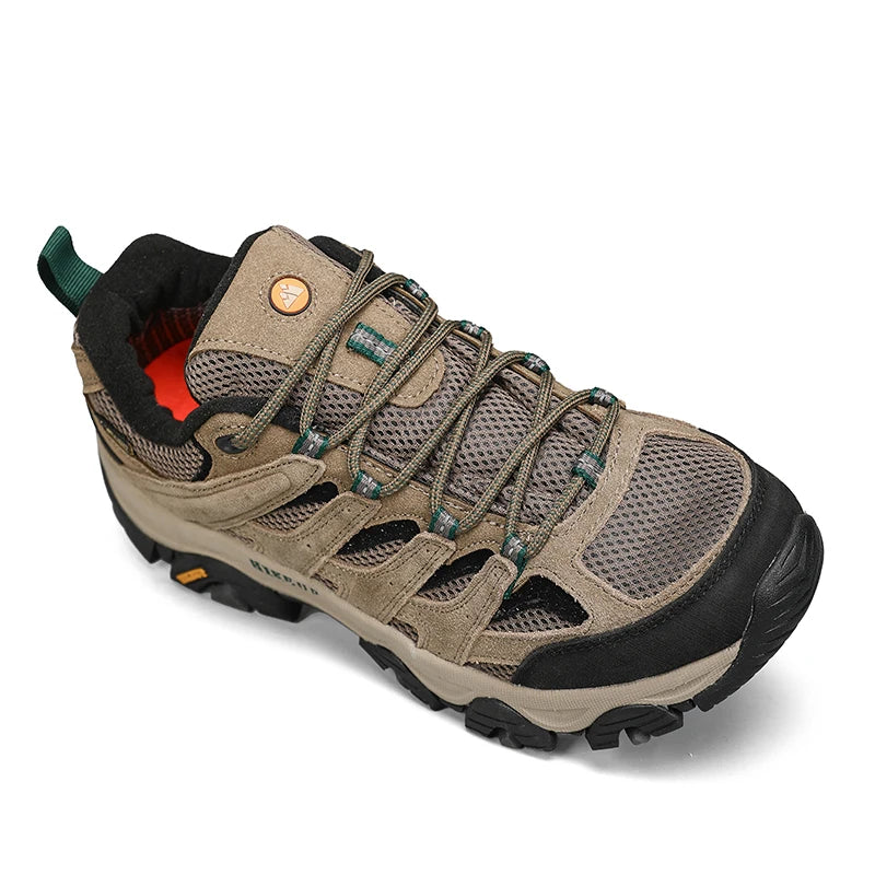 HIKEUP Turnschuhe für Männer Wanderschuhe Leder Trekking Stiefel Frauen Camping Jagd Herren Berg Taktische Stiefeletten Laufen Sneaker