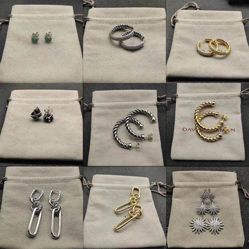 Hochwertige, modische, klassische Dy-Ohrstecker aus 925er Silber für den täglichen Gebrauch