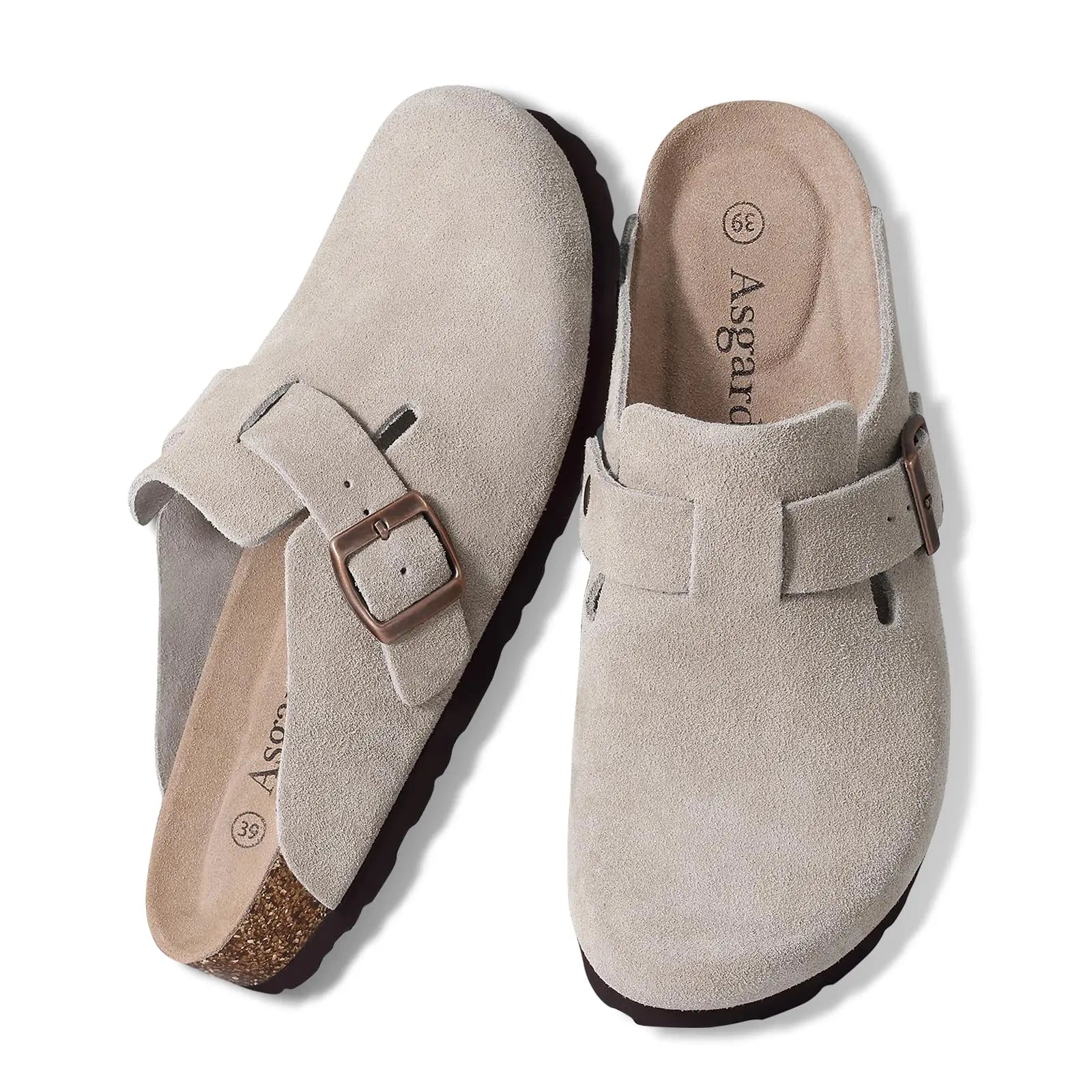 Asgard Herren Clogs mit Kork-Fußbett