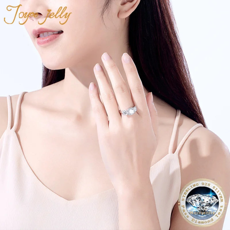 Moissanit Diamantring Silber