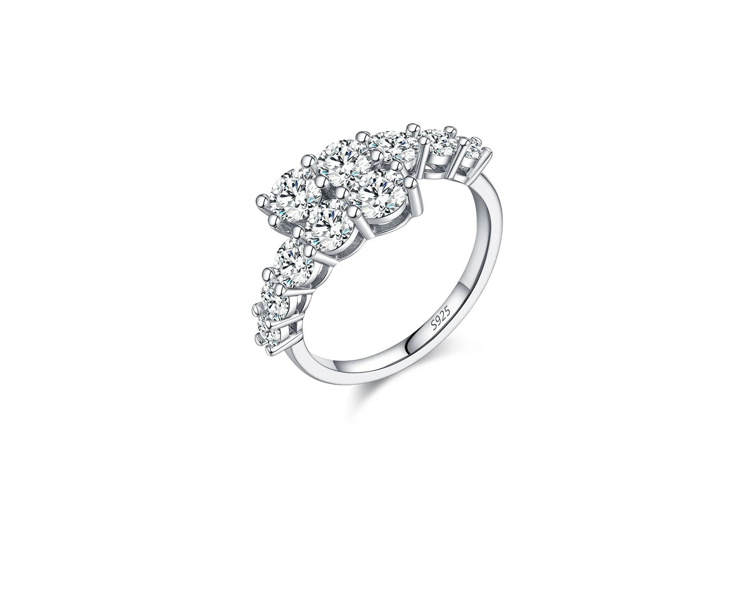 Moissanit Eternity Ring aus 925er Sterlingsilber