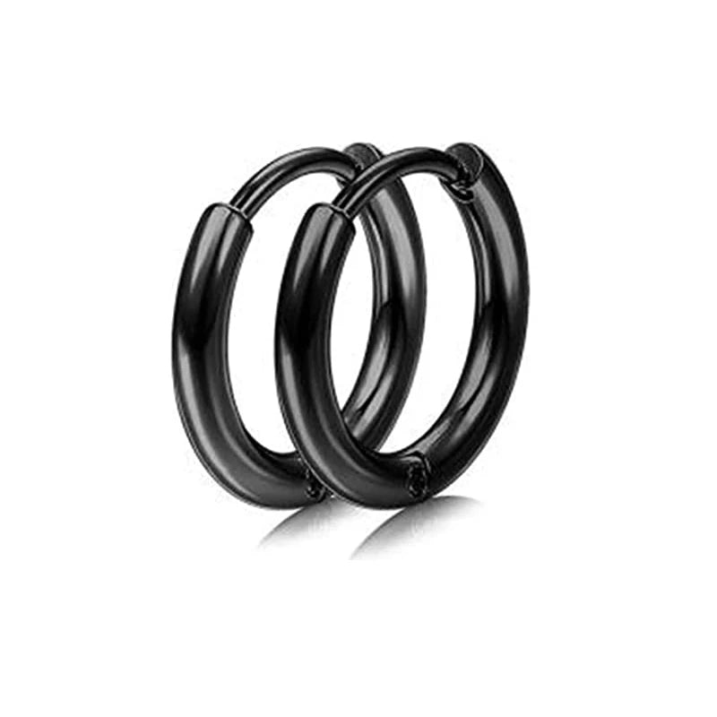 Edelstahl Huggie Hoop Ohrringe für Männer Frauen