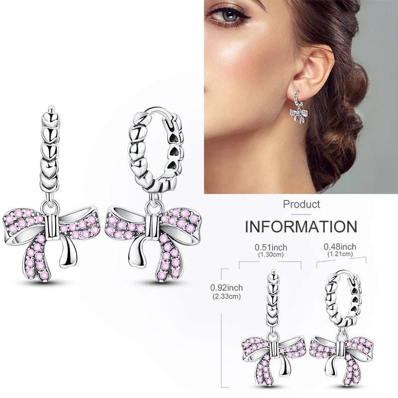 Creolen aus 925er-Sterlingsilber, Mond, Sonne, Original-Ohrring, Anhänger, Zirkon, Herzform, Stern-Ohrring, für Frauen und Mädchen, zur Herstellung von Schmuck