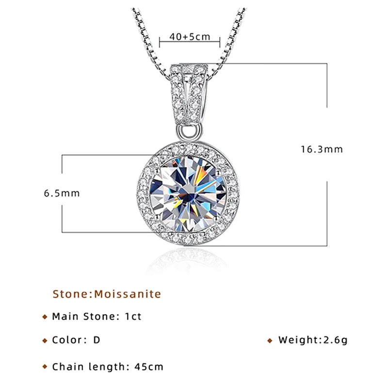 Bijox Geschichte Moissan ite Diamant Anhänger Halsketten für Frauen 925 Sterling Silber Luxus kette Trend Eis Bling Hochzeits schmuck