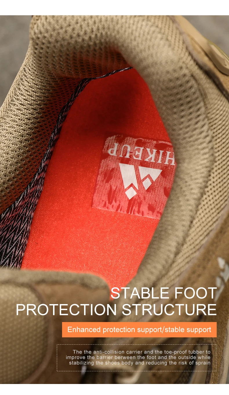 HIKEUP Rutschfeste, verschleißfeste Outdoor-Wanderschuhe, atmungsaktiv, spritzwassergeschützt, Klettern, Herren-Sneaker, Trekking, Tourismus, Bergschuhe