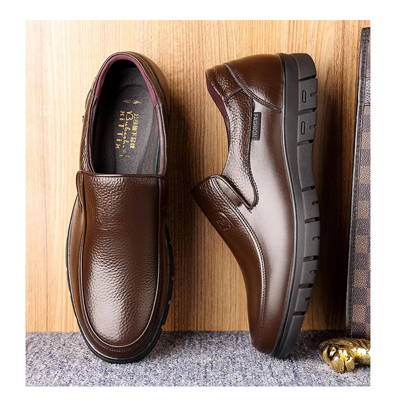 Leder Casual Flache Schuhe
