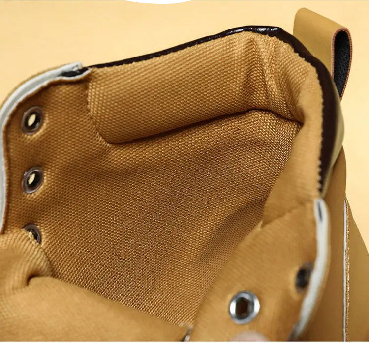 High Top Herren Lederstiefel – Motorrad Mode Stiefeletten Schnürschuhe Winter