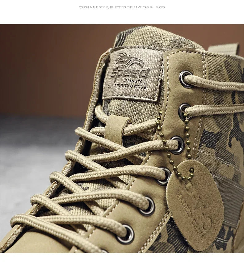 Herbst-Stiefel für Männer – Camouflage High Top