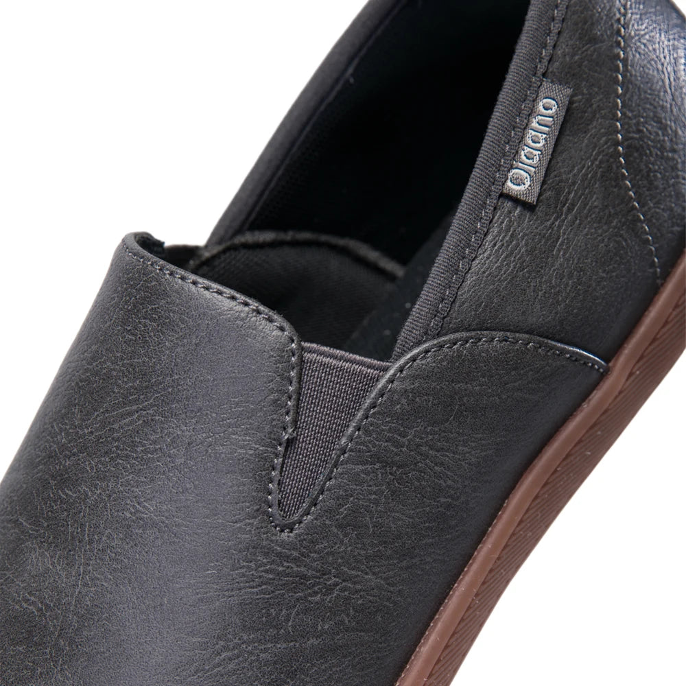 Herren Slip-On Lederschuhe – Breite Zehenpartie