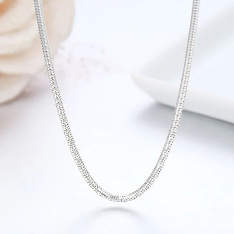 1,5mm 40-60cm Echt Solide Reine 925 Sterling Silber Runde Schlange Kette Halskette Frauen Mädchen Männer schmuck 16 "-36" Erkek Kolye Ketting