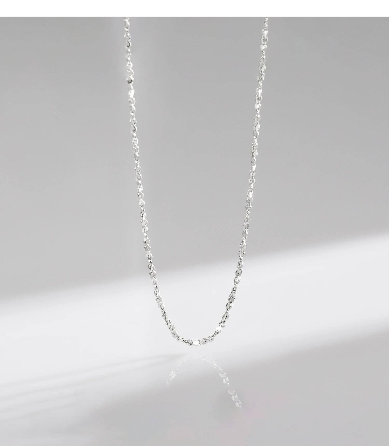 Modian 7 Stil klassische Basic-Kette 925 Sterling Silber Karabinerverschluss verstellbar 40 + 5 cm Halskette edler Schmuck für Frauen schönes Geschenk