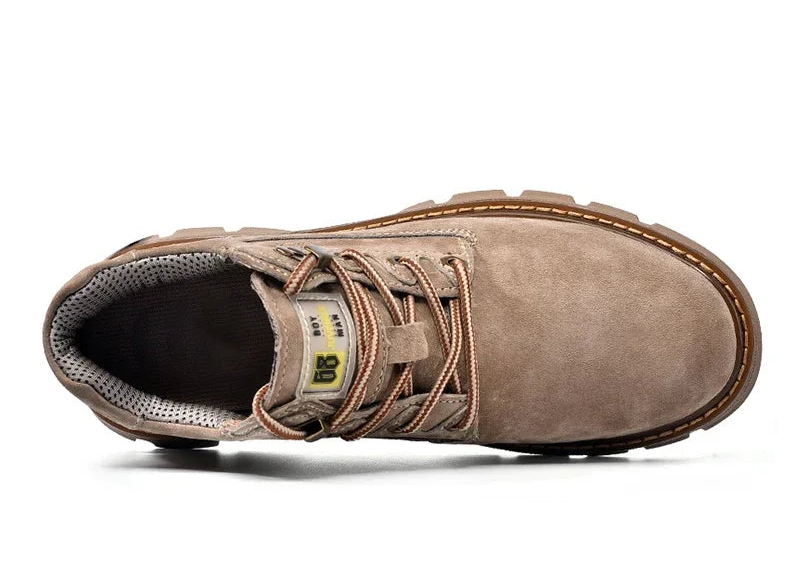 Herren Stiefel Echtleder – Weiche Sohle Komfortable Casual Stiefeletten