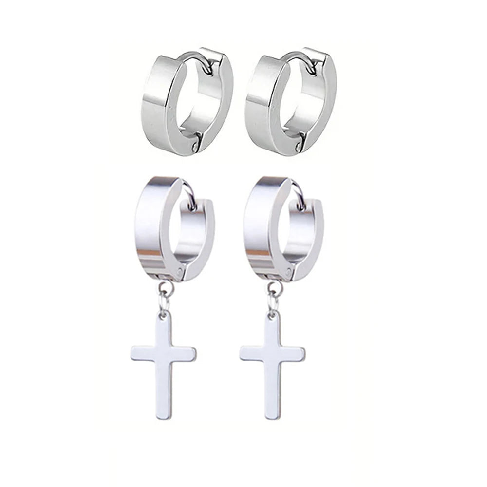 Edelstahl Punk Ohrstecker  für Männer und Frauen