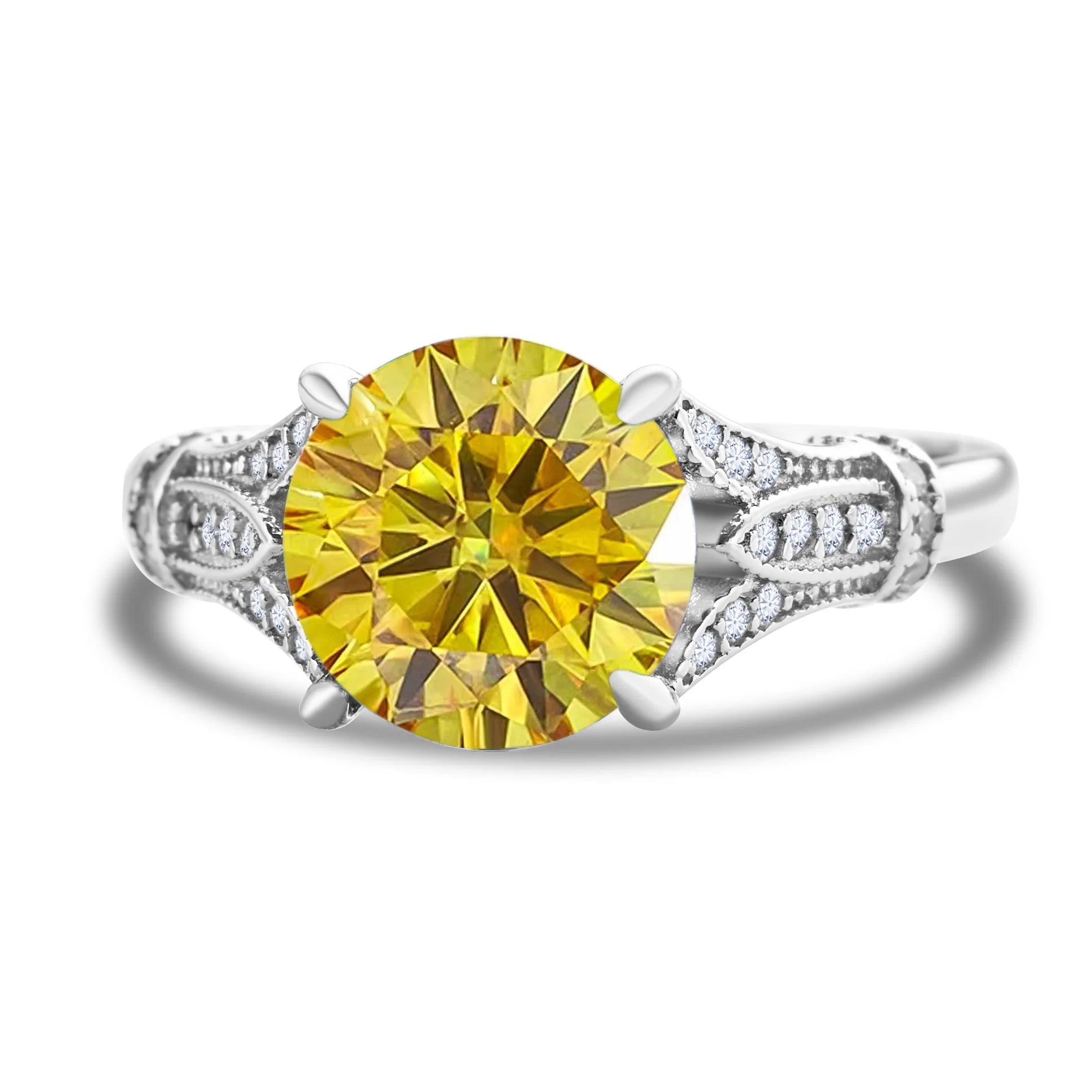 Luxus Solitär-Moissanit Ring 3 Karat für Damen