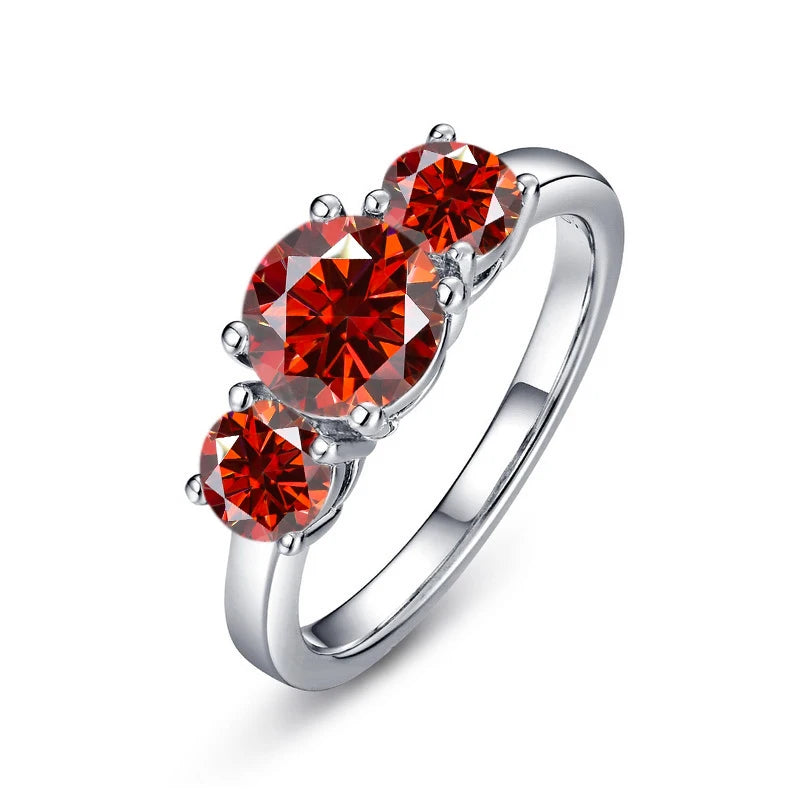 Moissanit Verlobungsring Silber