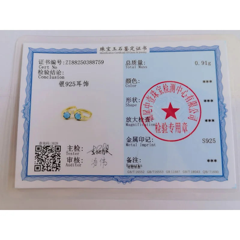 INZATT Echt 925 Sterling Silber 6mm Opal Zirkon Runde 9mm Creolen für Frauen Klassische Feine Schmuck Geometrische zubehör