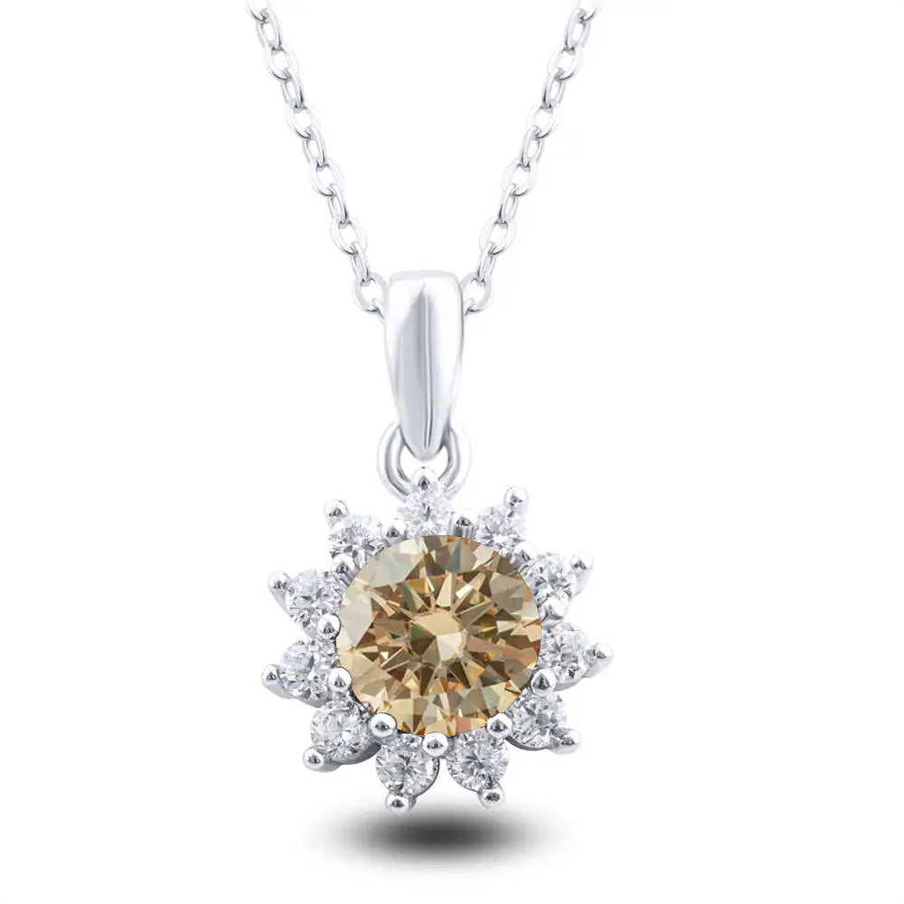 Echte 2,8 Karat blaugrüne Farbe Moissan ite Anhänger Halskette für Frauen s925 Silber Labor Diamant kette Halsketten edlen Schmuck