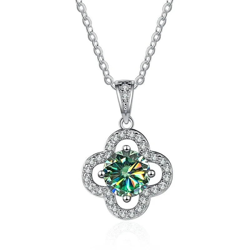 Joyce Kelly 925 Sterling Silber Moissanit Anhänger