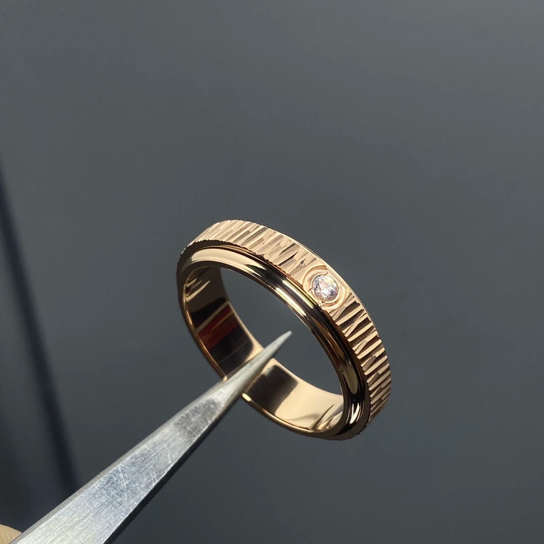 925er Sterlingsilber Drehbarer Diamantring