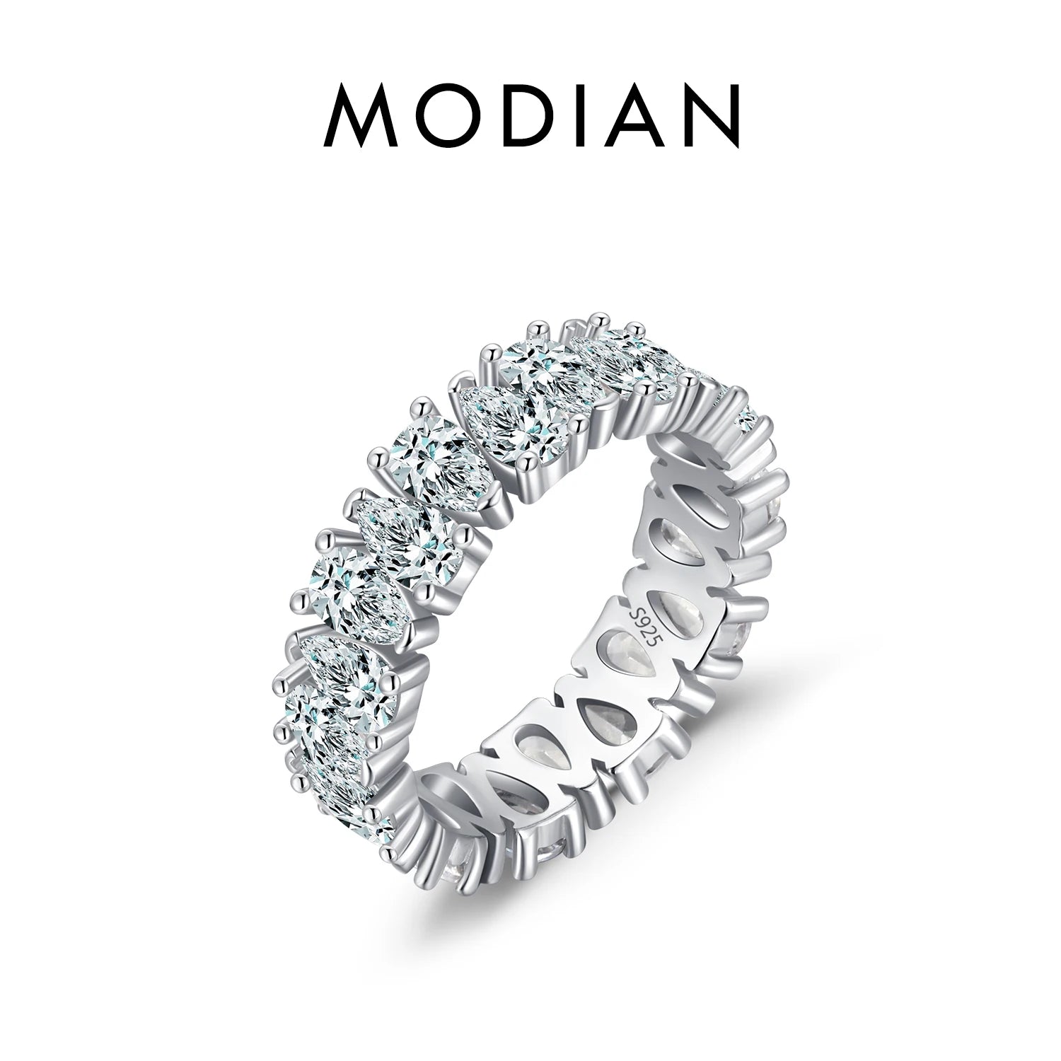 925er Sterling Silber Smaragd-Zirkon Ring Damen