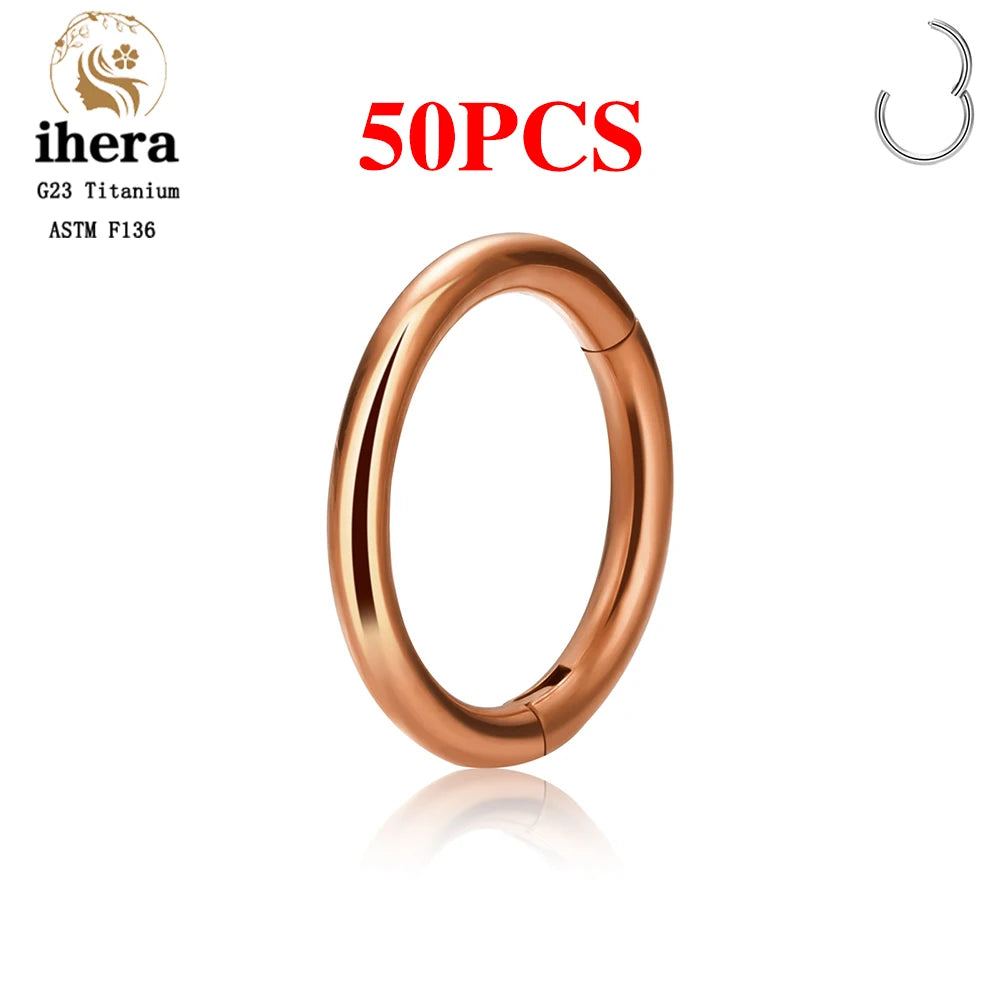 10/50PCS G23 Titan Nasenring Für Frauen Piercing Schmuck Runde Ohrring Hoop 16/18/20G Ohr Tragus Knorpel Helix Körper Schmuck