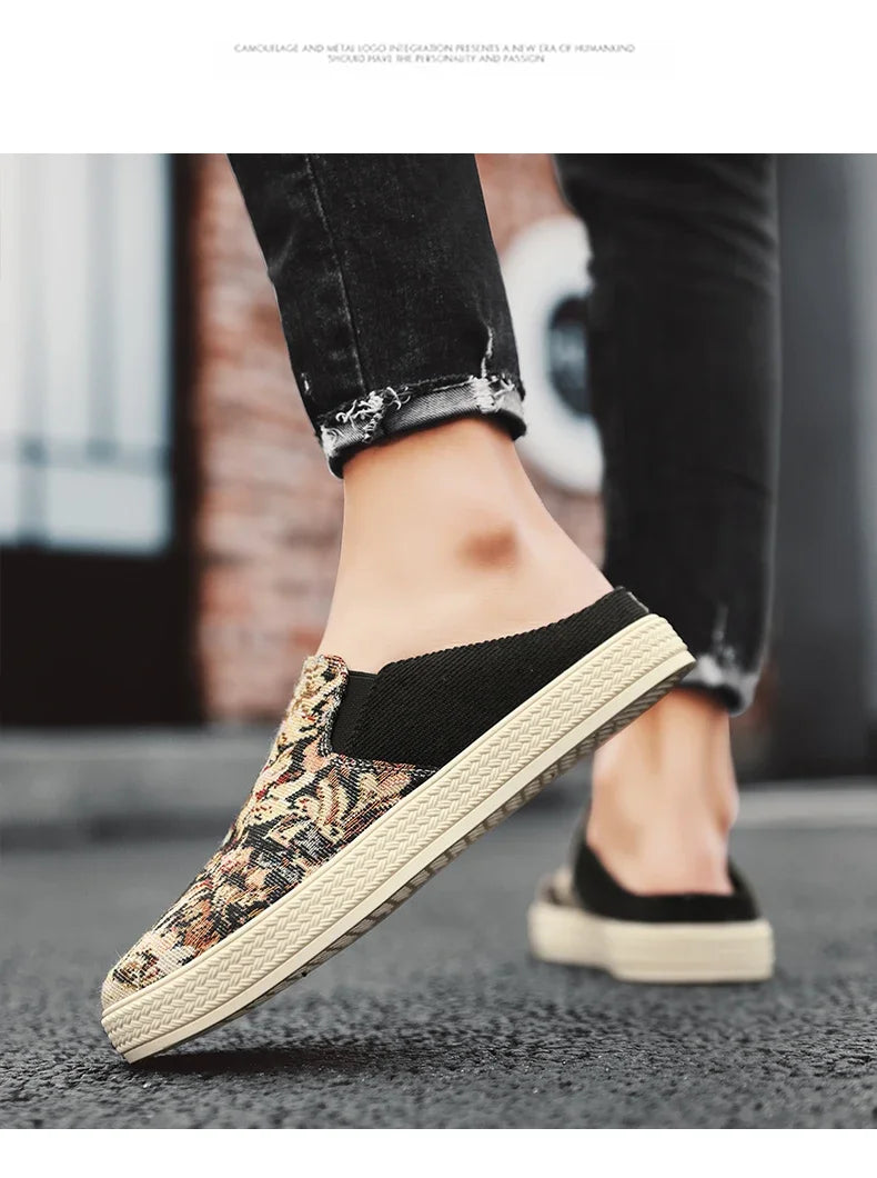 Sommer Herren-Canvas-Hausschuhe Rutschfest