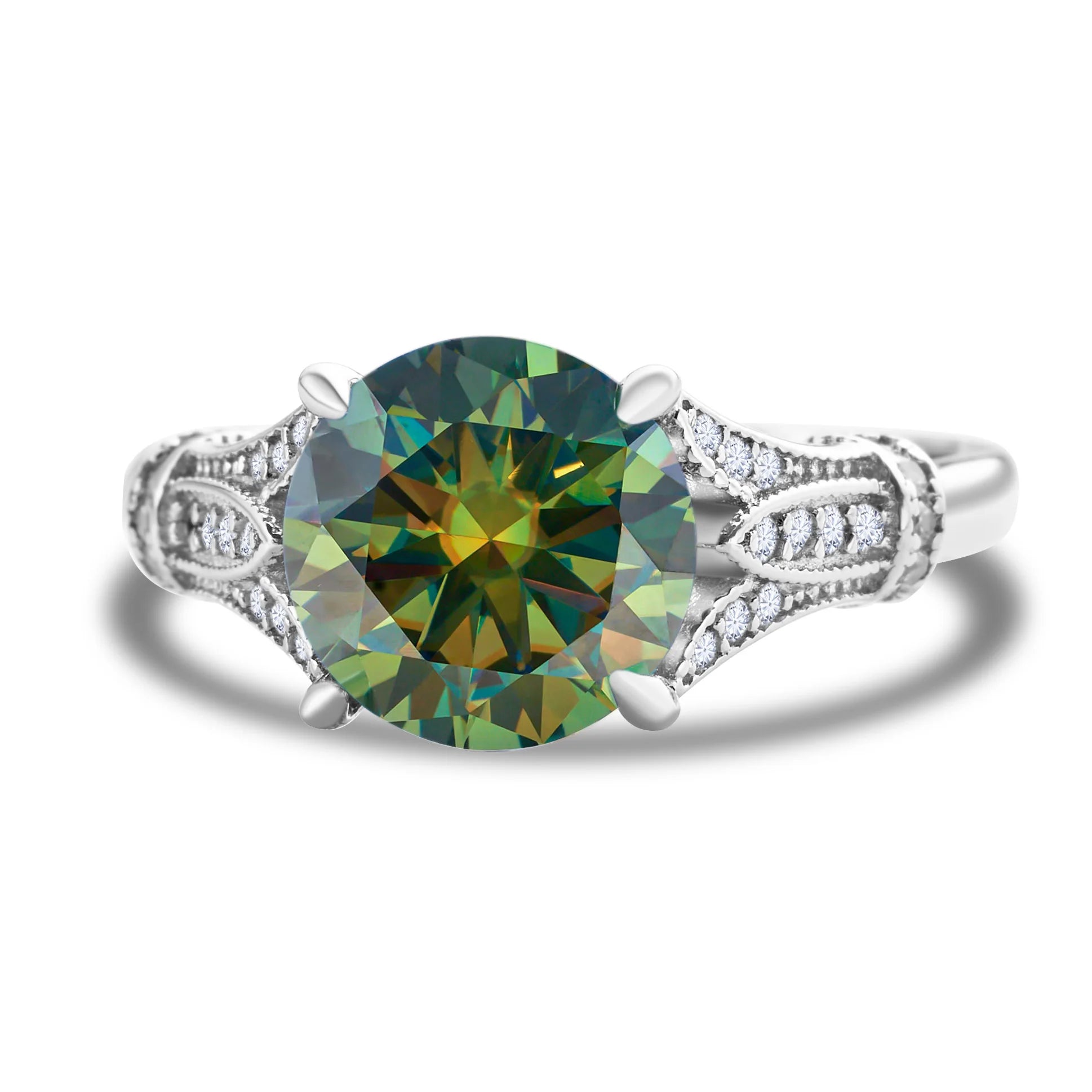 Luxus Solitär-Moissanit Ring 3 Karat für Damen